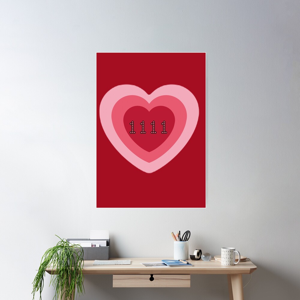 1111 ANGEL NUMBER PINK Y2K 