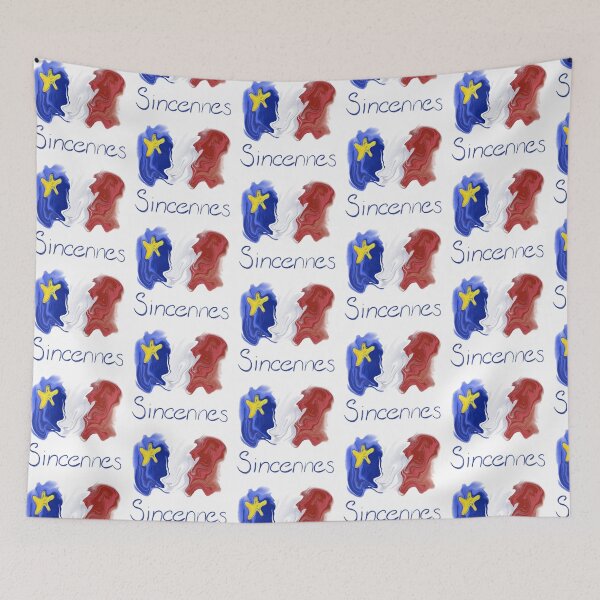Item preview, Acadian Flag pastel liquid Sincennes - Drapeau acadien liquide pastel Sincennes designed and sold by ColoursOfFrance.