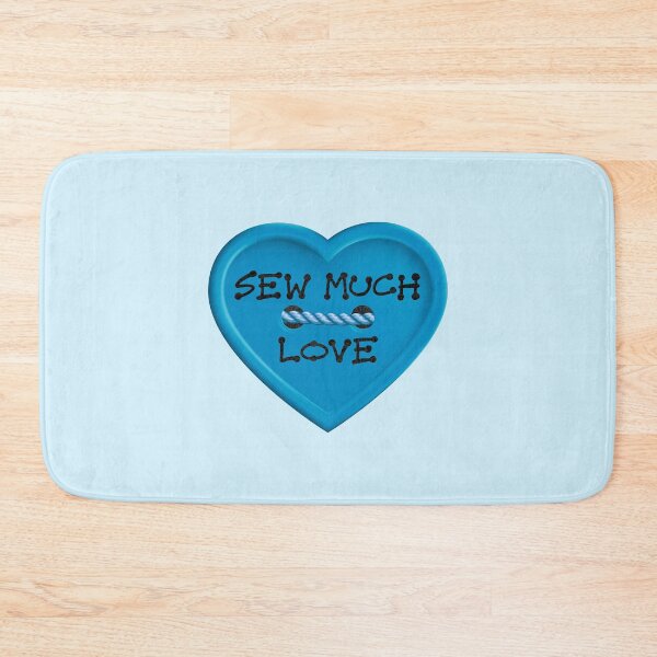 Item preview, Sew Much Love...(Aqua on Lt. Aqua) designed and sold by PawsitiveMum.