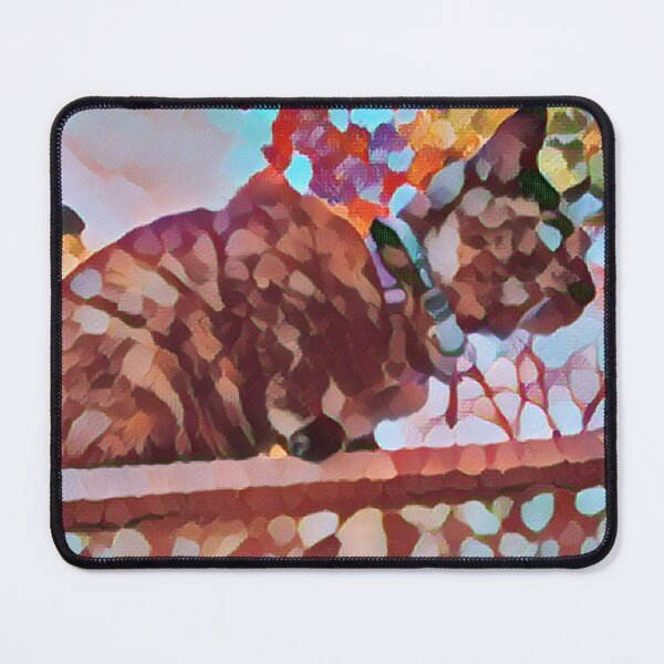 Item preview, tortie cat sitting on a roof dotted design designed and sold by Cora Gregory.