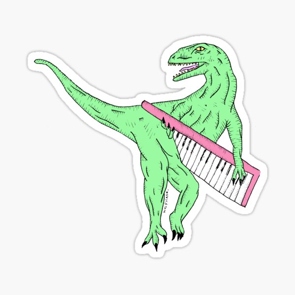 Keytar Dino Sticker
