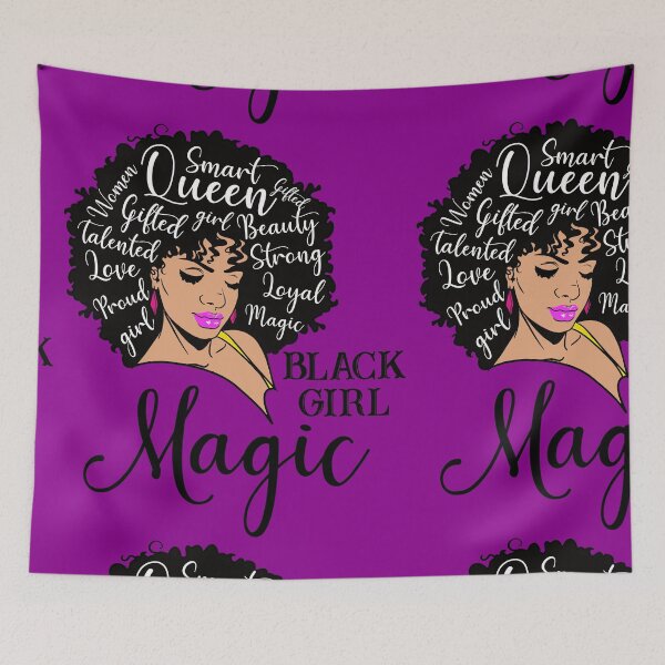 Item preview, "Black Girl Magic" Afro Art designed and sold by LYSandCo.