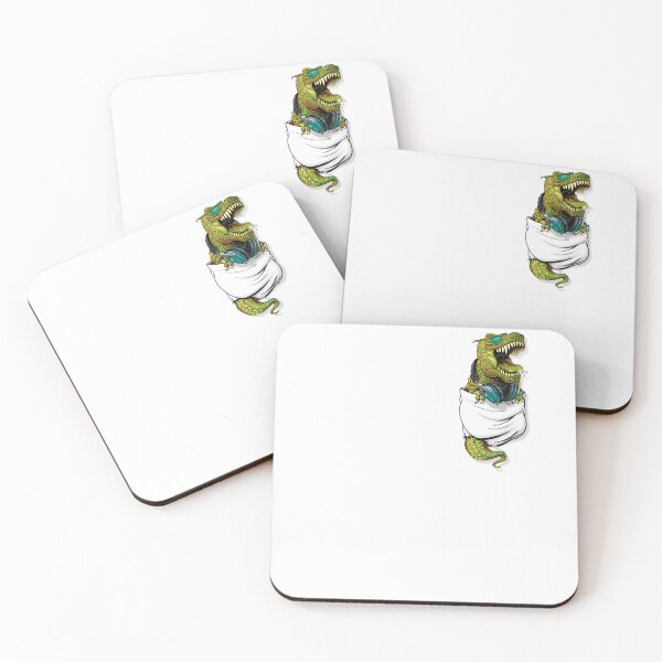 Item preview, Pocket T-Rex with Headphones and Sunglasses designed and sold by IzabellaFarrell.