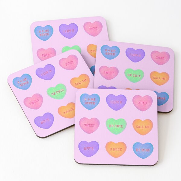 Item preview, Sweet Glitter Candy Conversation Hearts designed and sold by cartuart.