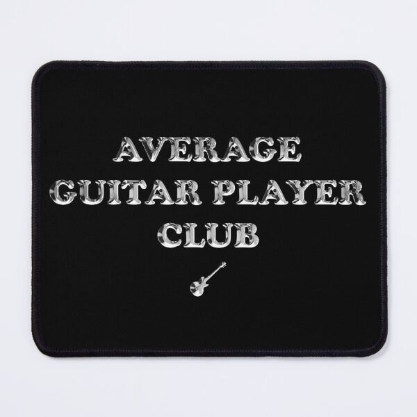 Item preview, Average Guitar Player Club - (Les Paul style chrome text) designed and sold by R-A Designs.