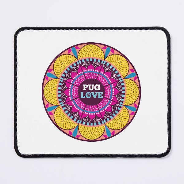Item preview, Pug Love Flower designed and sold by momofdoggos.