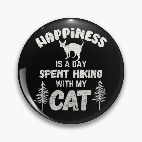 Item preview, Happiness is a day spent hiking with my cat designed and sold by Tanya Mihe.