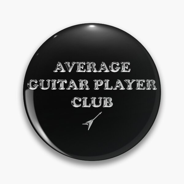 Item preview, Average Guitar Player Club - (Flying V style chrome text) designed and sold by R-A Designs.
