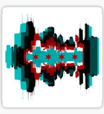 Chicago Flag Skyline Sticker