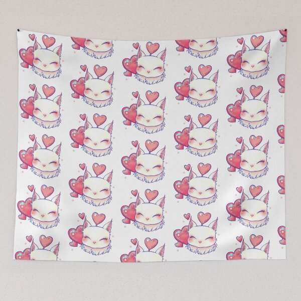 Item preview, Heart Moogle designed and sold by WhiteCatArt.