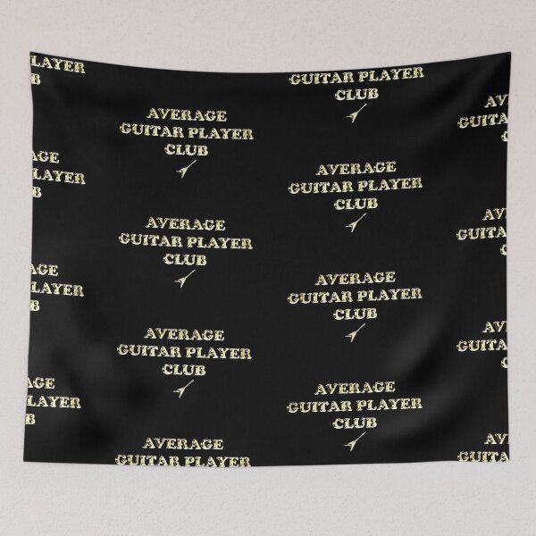 Item preview, Average Guitar Player Club - (Flying V style golden text) designed and sold by R-A Designs.