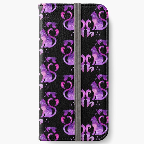 Silhouetted Galaxy Cat iPhone Wallet