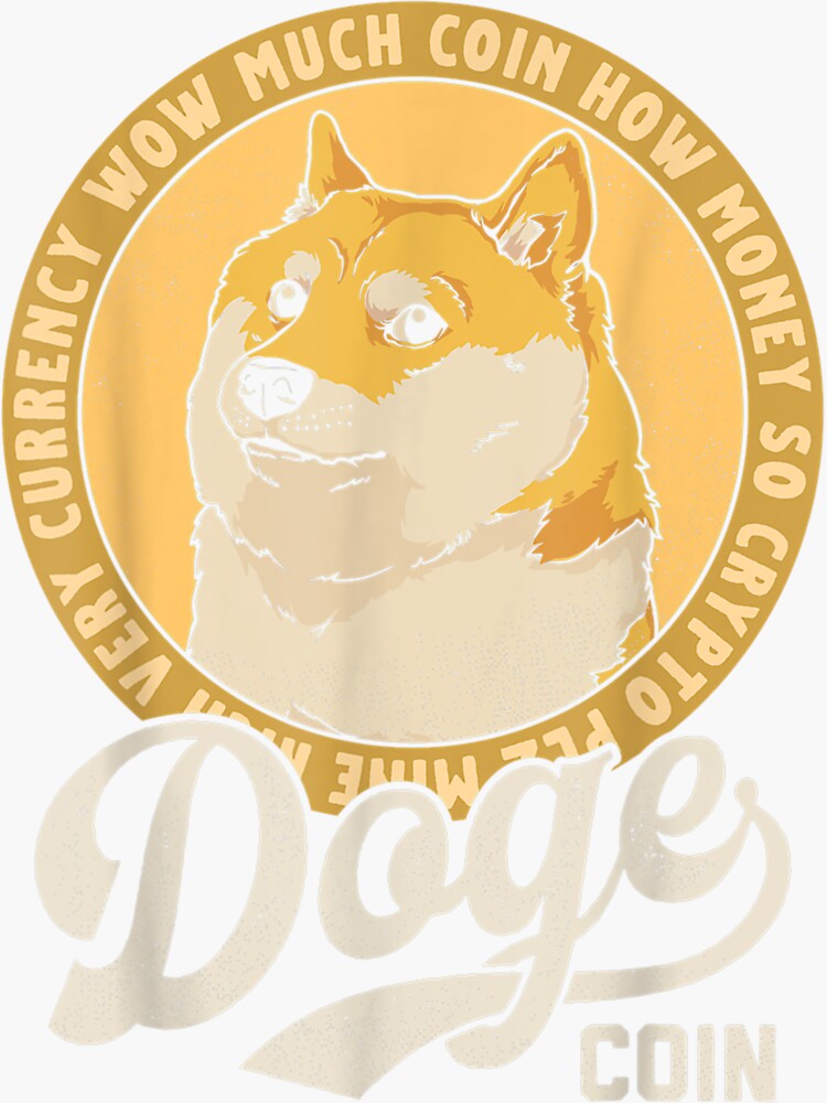 Dogecoin Doge Coin Logo Shiba Inu Dog Crypto Currency Meme T Shirt