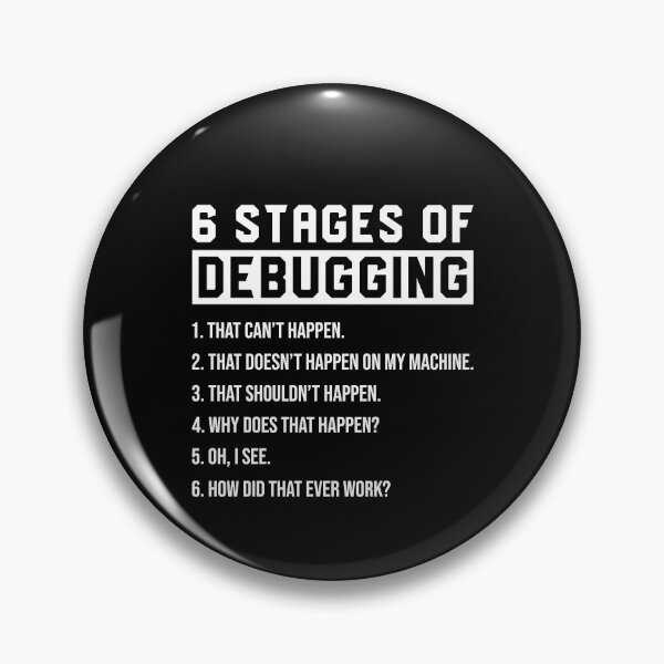 Artikelvorschau, 6 Phasen des Debugging-Shirts, Bug-Codierungs-Shirt, Computer-Programmierer-Shirt, Design-Programmierung-Shirt, Informatik-Shirt, Computer-Geek entworfen und verkauft von aymob.