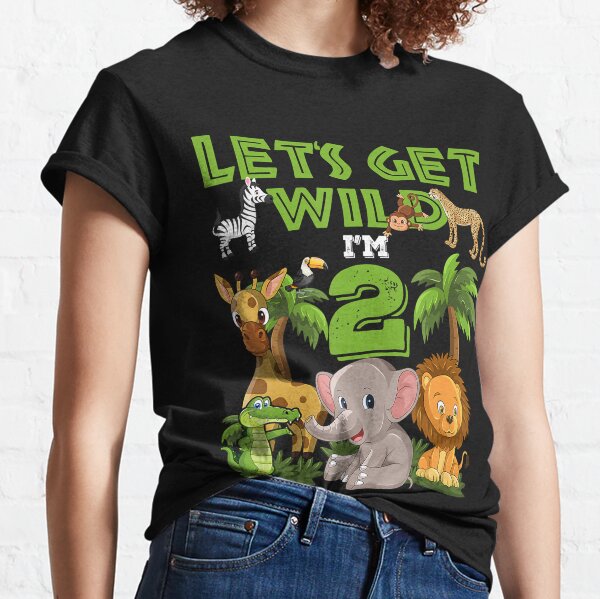 Modern Supply Tee I'm Wild and 1 Year Old Zoo Theme 1st Birthday Shirt Safari Jungle Animal Baby Toddler Shirt Gift 