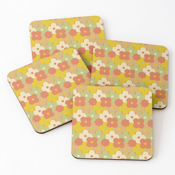 Item preview, Blomma, Vintage Flower Pattern in Retro Color Style designed and sold by BesanoStyle.