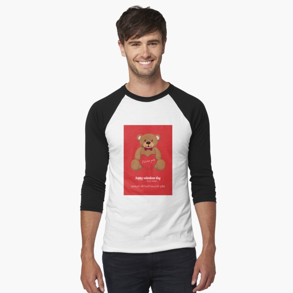 Item preview, Baseball ¾ Sleeve T-Shirt designed and sold by sinhalaGreeting.