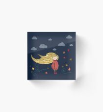 Autum girl Acrylic Block