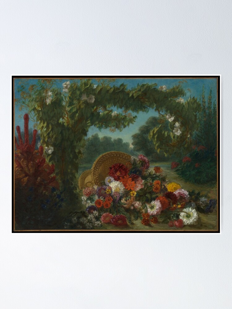 "Basket of Flowers by Eugène Delacroix" Poster for Sale by kkarlstrom