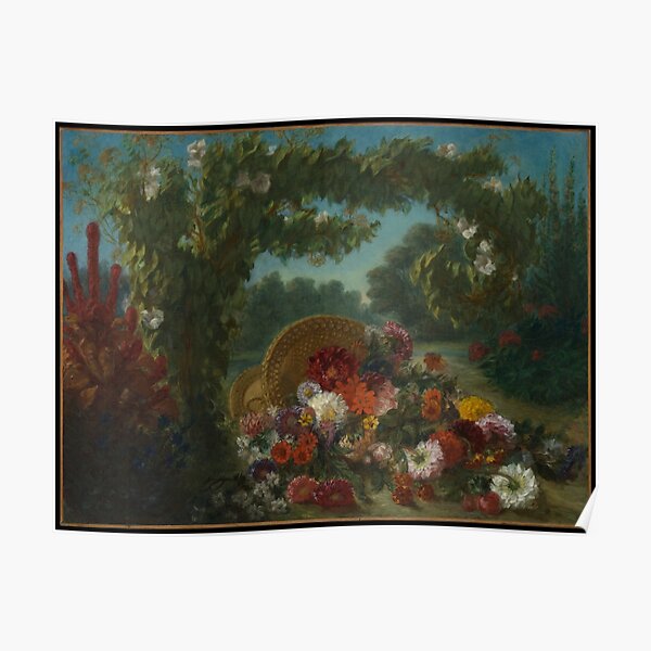 "Basket of Flowers by Eugène Delacroix" Poster for Sale by kkarlstrom