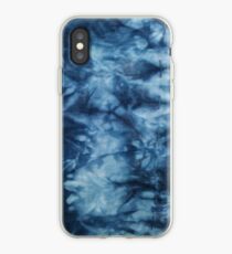 Blue tie dye iPhone Case