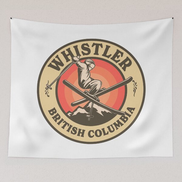 Item preview, Whistler BC Ski Retro Badge designed and sold by modeoftravel.