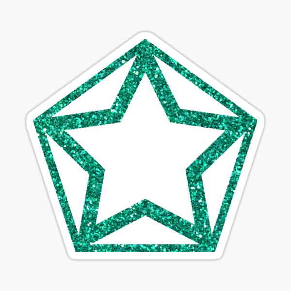 Glitter Stickers Stars .75 inches - Green (GL-31