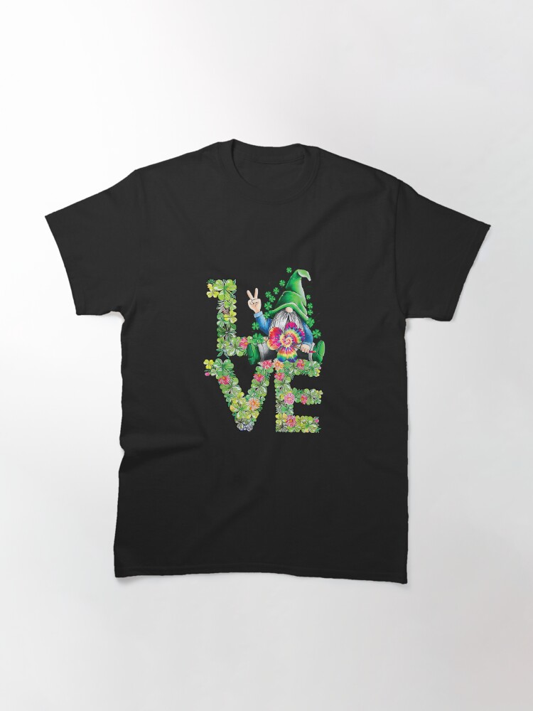 Disover Love Irish Gnome Tie Dye Shamrock St Classic T-Shirt