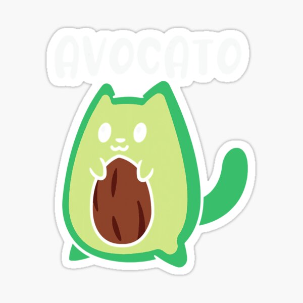 Avocato Kitty Cat Lover Celebration Sticker For Sale By Barneyfit52 Redbubble