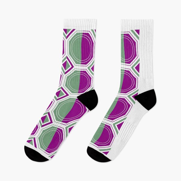 Artikelvorschau, Das retro lila und grüne geometrische Muster entworfen und verkauft von HiTheejay.