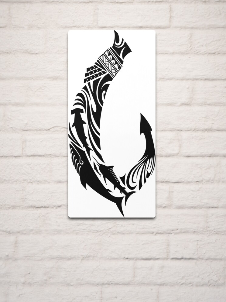 Tribal Fish Hook Poster for Sale by TurkeysDesign