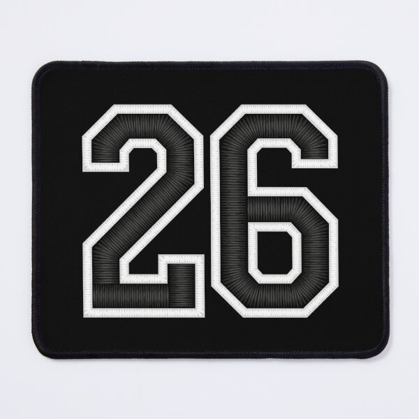Item preview, 26 Black Jersey Sports Number twenty-six Football 26 designed and sold by elhefe.
