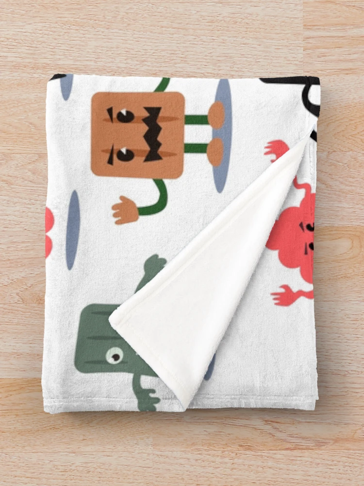 Thumbnail 3 of 6, Throw Blanket, Monster Collection Pattern designed and sold by PSteinDesign.
