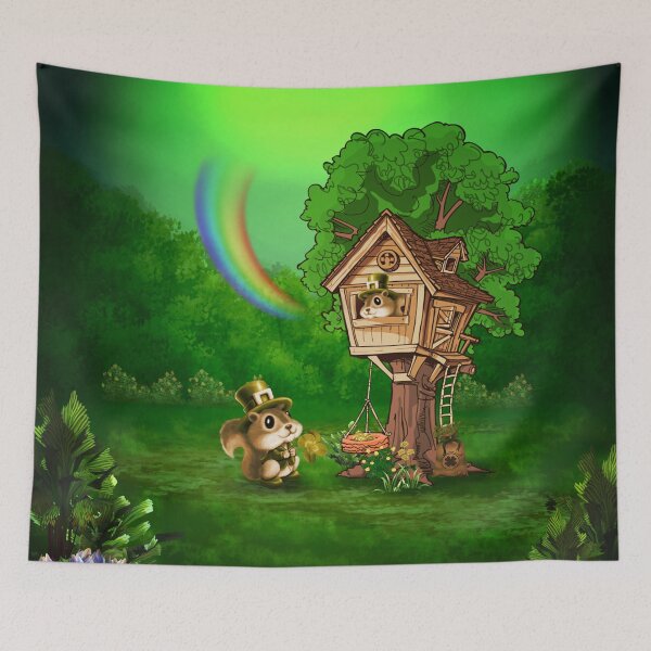 Item preview, Cute St.patrick's day, little couple squirrel designed and sold by nicky2342.