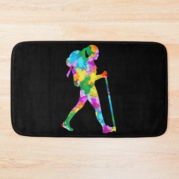 Item preview, Colorful Watercolor Hiking designed and sold by MobertsonArt.