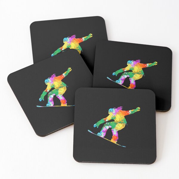 Item preview, Colorful Watercolor Snowboarding designed and sold by MobertsonArt.