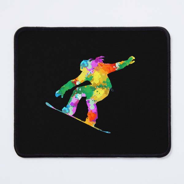 Item preview, Colorful Watercolor Snowboarding designed and sold by MobertsonArt.