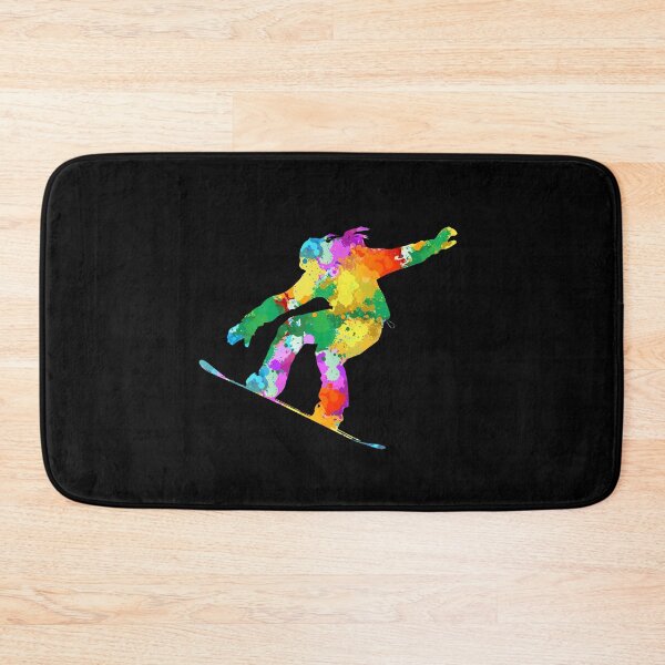 Item preview, Colorful Watercolor Snowboarding designed and sold by MobertsonArt.