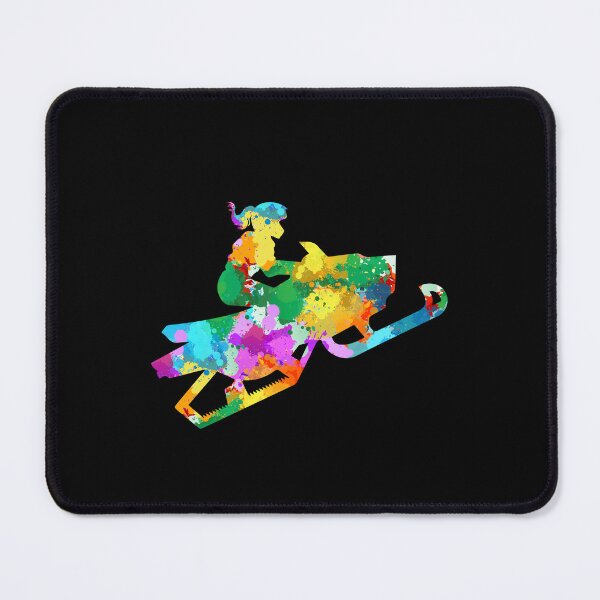 Item preview,  Colorful Watercolor Snowmobile designed and sold by MobertsonArt.