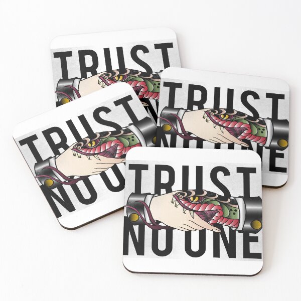 Item preview, trust no one tattoo designed and sold by cat poe.