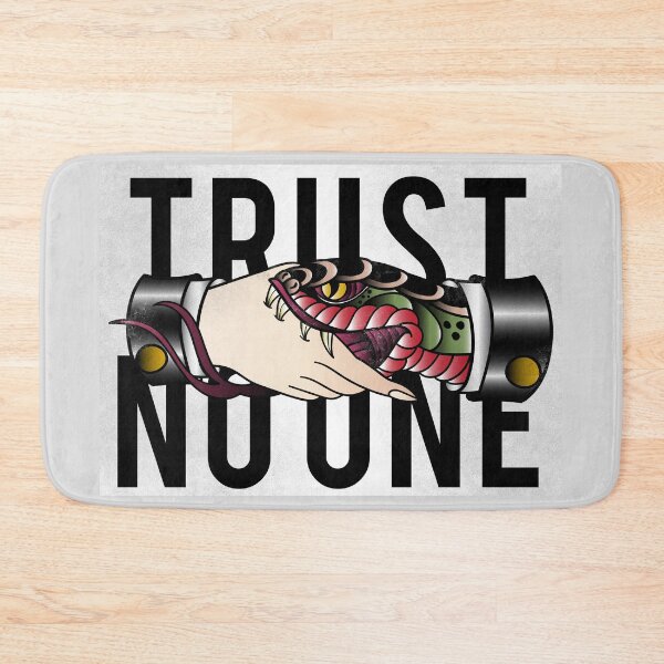 Item preview, trust no one tattoo designed and sold by cat poe.