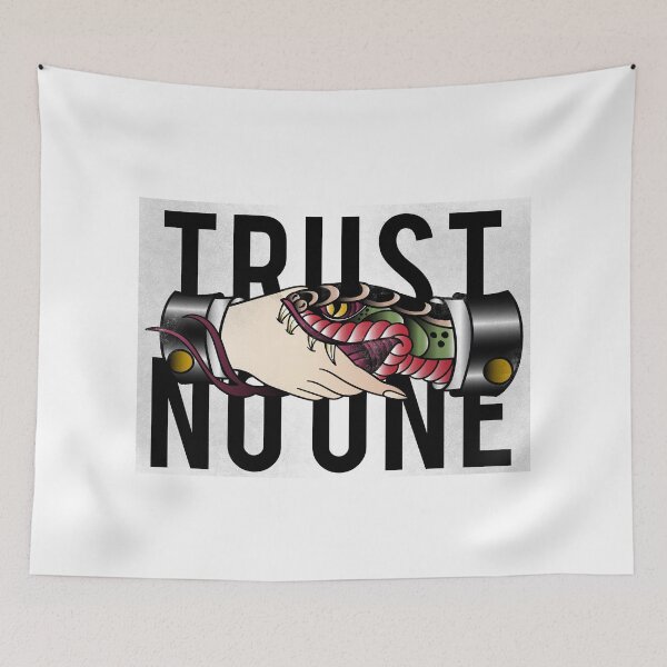 Item preview, trust no one tattoo designed and sold by cat poe.