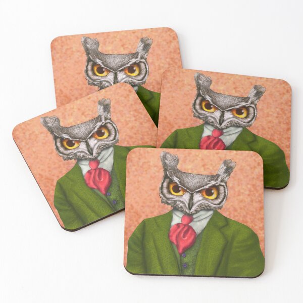 Item preview, Rectangle Edwardian Owl Portrait designed and sold by lexihiller.