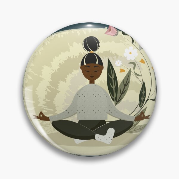 Item preview, Namaste Yoga. Illustration, young girl channels her energy outdoors. designed and sold by Julio2701.