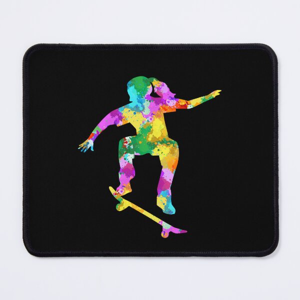 Item preview, Watercolor colorful bright Skateboarding designed and sold by VickyCloset.