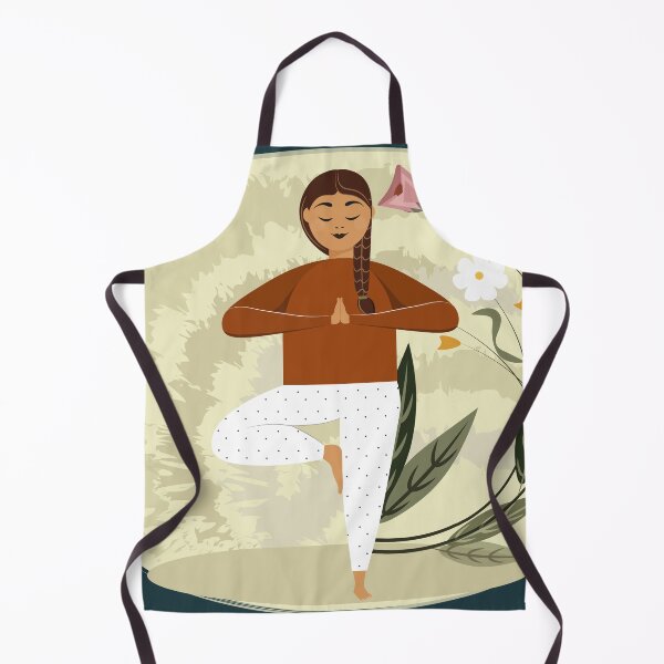 Item preview, Namaste Yoga. Illustration, young girl channels her energy with nature. designed and sold by Julio2701.