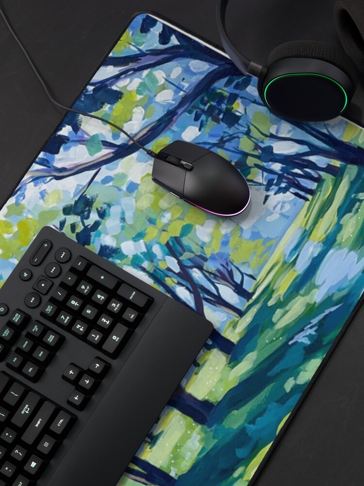 Thumbnail 4 of 5, Mouse Pad, Spring Plum Trees designed and sold by ClairBremner.