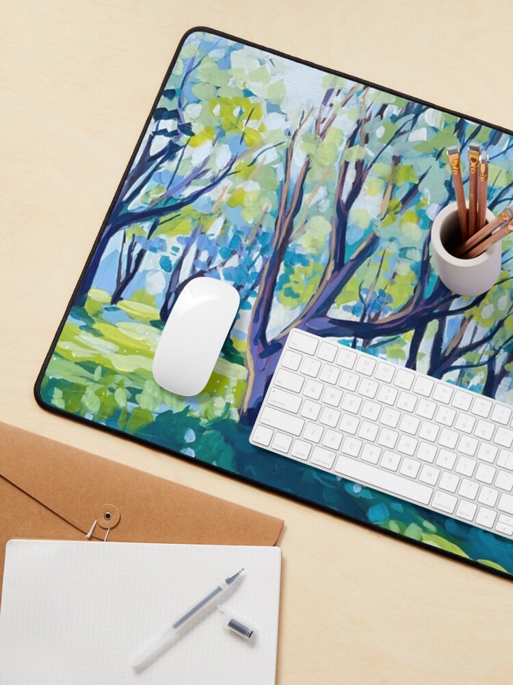 Thumbnail 3 of 5, Mouse Pad, Spring Plum Trees designed and sold by ClairBremner.