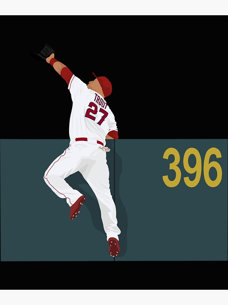 "Mike Trout HR Robbery " Poster by SimsStephen Redbubble