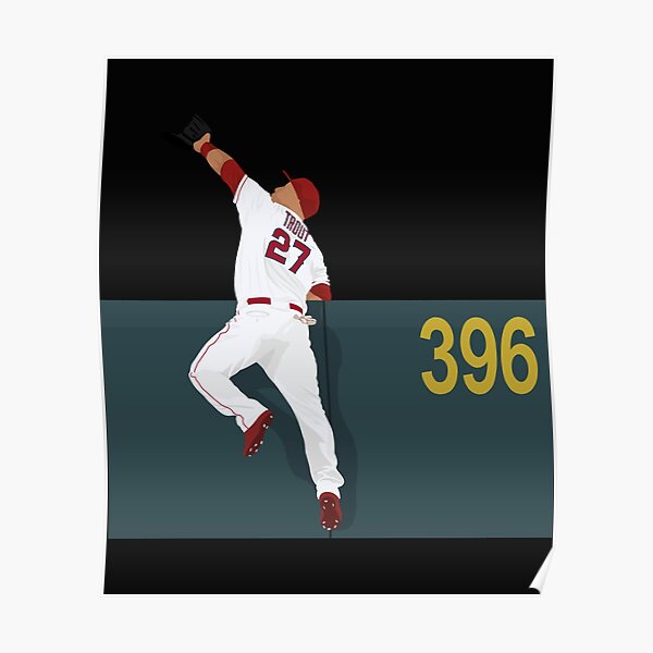 "Mike Trout HR Robbery " Poster by SimsStephen Redbubble